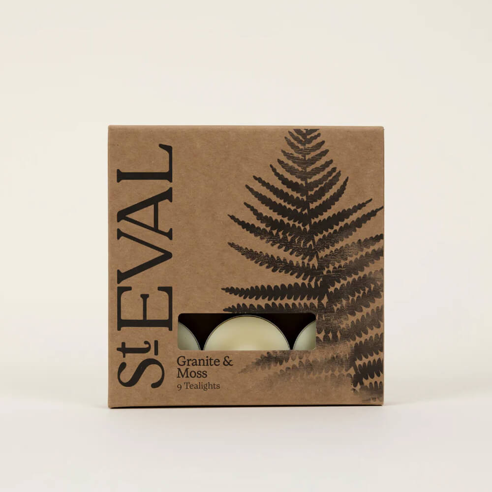 St Eval Granite & Moss Scented Tealights